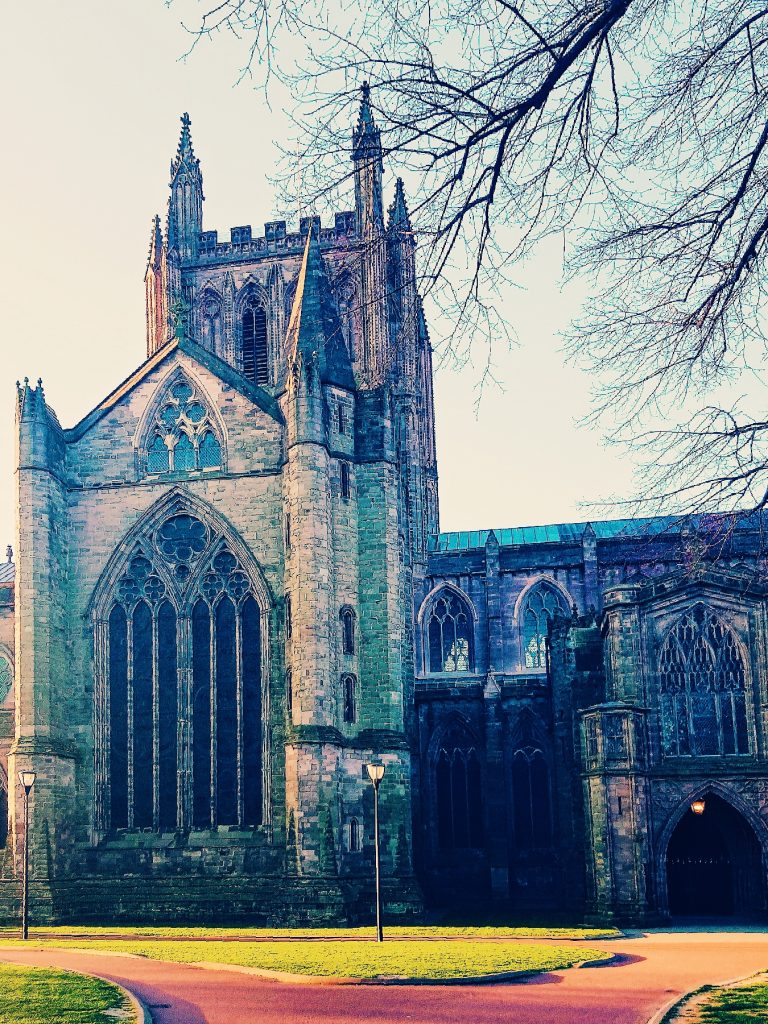 Hereford Cathedral stands tall and magnificent